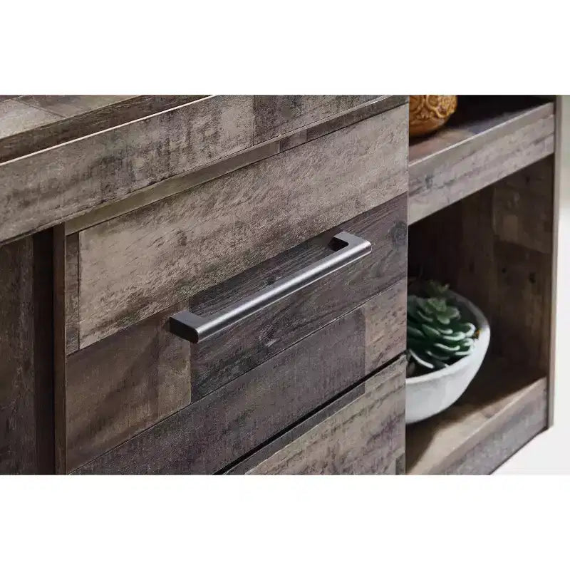 Signature Design by Ashley 60" Derekson TV Stand for TVs up to 65" Black/Gray/Beige