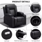 Bonded PU Leather Recliner Loveseat - COMHOMA