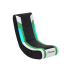 X Rocker Horizon RGB LED Audio Floor Rocker Gaming Chair Green/Black/White