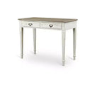 Dauphine Traditional French Accent Writing Desk White/Light Brown - Baxton Studio: Farmhouse Style, Storage Shelf