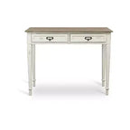 Dauphine Bureau d'écriture traditionnel français avec accent blanc/marron clair - Baxton Studio : Style fermier, étagère de rangement