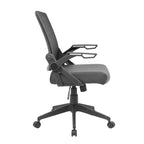 Chaise de bureau pivotante en maille noire - Boss Office Products : pneumatique, pivotante, rembourrée, capacité de 125 kg