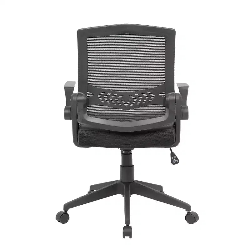 Chaise de bureau pivotante en maille noire - Boss Office Products : pneumatique, pivotante, rembourrée, capacité de 125 kg