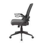 Chaise de bureau pivotante en maille noire - Boss Office Products : pneumatique, pivotante, rembourrée, capacité de 125 kg