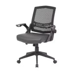 Chaise de bureau pivotante en maille noire - Boss Office Products : pneumatique, pivotante, rembourrée, capacité de 125 kg