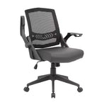 Chaise de bureau pivotante en maille noire - Boss Office Products : pneumatique, pivotante, rembourrée, capacité de 125 kg