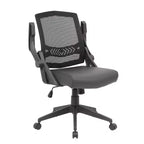 Chaise de bureau pivotante en maille noire - Boss Office Products : pneumatique, pivotante, rembourrée, capacité de 125 kg