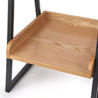 Lifestorey 73" Estanier 5 Tier Ladder Shelf Natural/Black