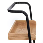 Lifestorey 73" Estanier 5 Tier Ladder Shelf Natural/Black