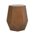 Pamsha Modern Hammered Iron Geometric Brushed Antique Side Table Bronze - Christopher Knight Home: No Assembly, Stain & Scratch Resistant