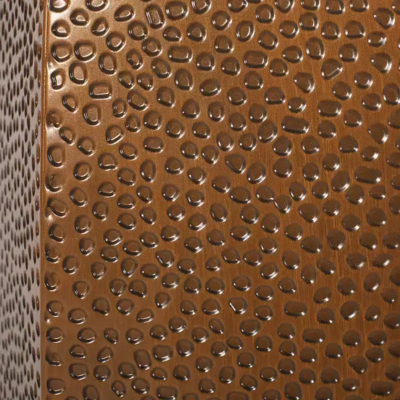 Pamsha Table d'appoint géométrique moderne en fer martelé finition bronze brossé antique - Christopher Knight Home : Aucun assemblage requis, résiste aux taches et aux rayures