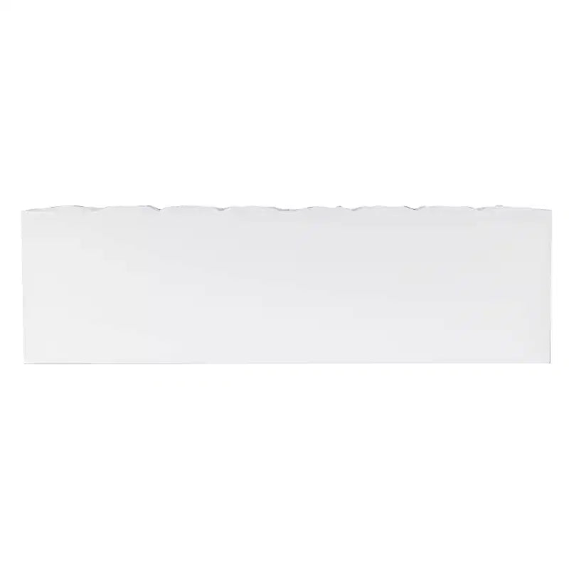 55.5" Geo Glam Console 2 Drawer with Gold Knobs Bright White - Linon: Entryway Narrow Storage, Modern Design