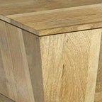 WyndenHall Gladstone Side Table Natural: Modern Mango Wood End Table, Scratch-Resistant, 50lb Capacity
