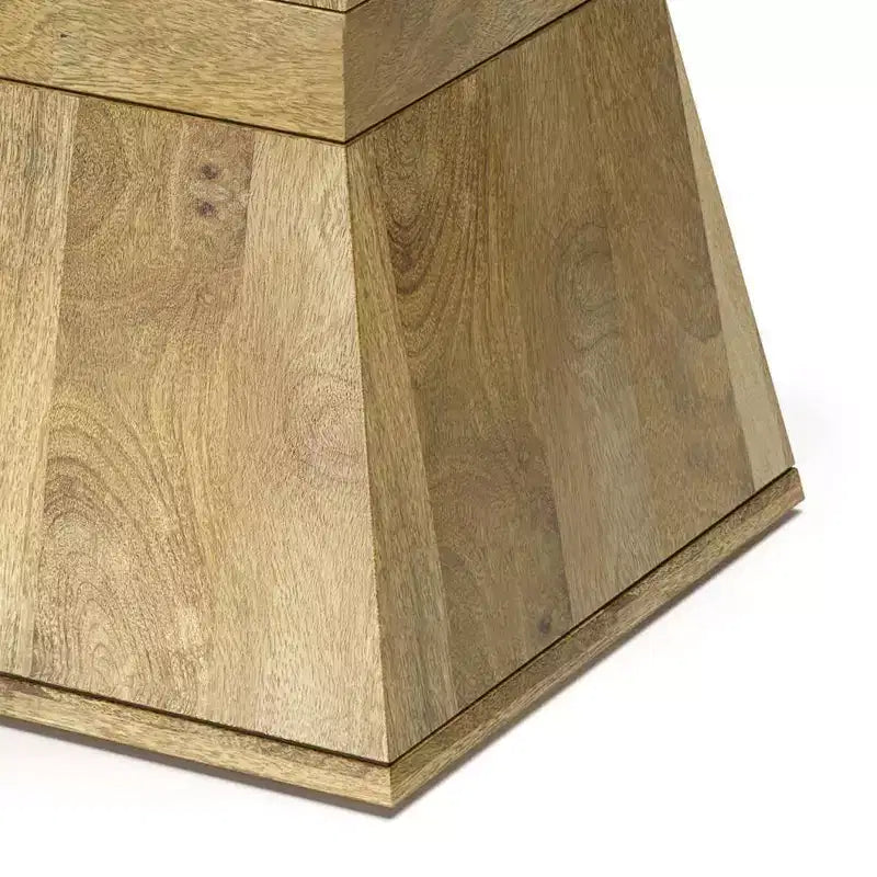 WyndenHall Gladstone Side Table Natural: Modern Mango Wood End Table, Scratch-Resistant, 50lb Capacity