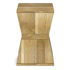 WyndenHall Gladstone Side Table Natural: Modern Mango Wood End Table, Scratch-Resistant, 50lb Capacity
