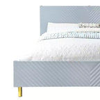 Acme Furniture Queen Gaines Bed Gray High Gloss Finish