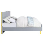 Acme Furniture Queen Gaines Bed Gray High Gloss Finish