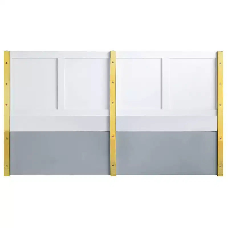 Acme Furniture Queen Gaines Bed Gray High Gloss Finish