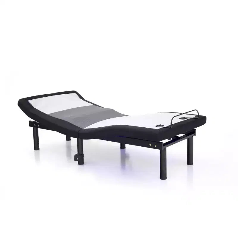 Furniture of America Twin XL Harmony Adjustable Lumbar Bed Frame: 1 Year Warranty, 14" Height, Steel Frame, Polyester Cover