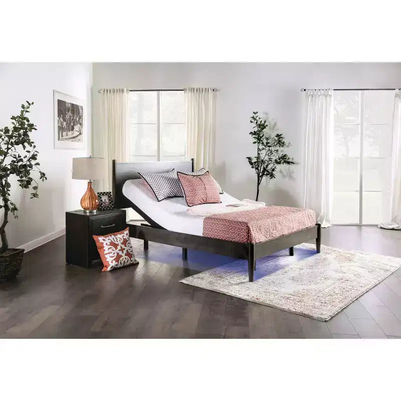 Cadre de lit lombaire réglable Harmony Twin XL de Furniture of America : Garantie de 1 an, hauteur de 14 pouces, cadre en acier, revêtement en polyester