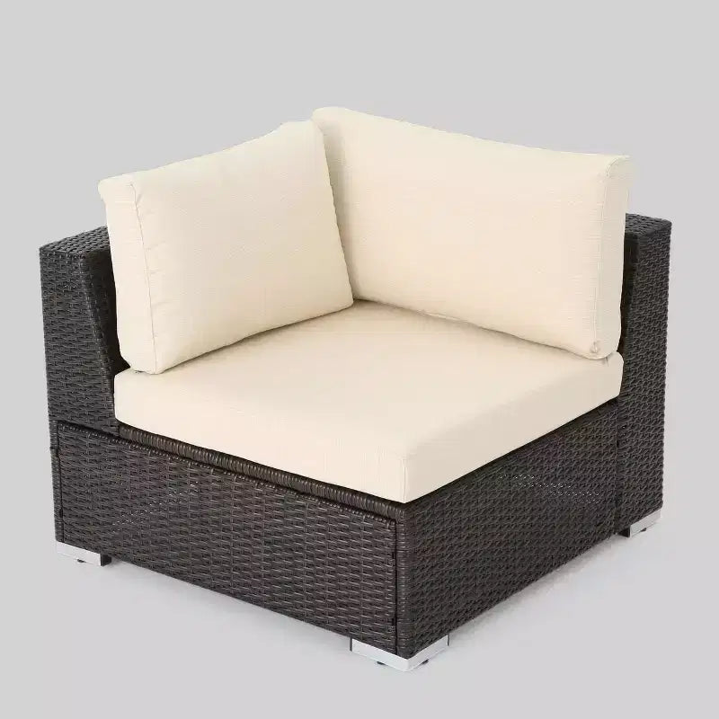 Santa Rosa 6pc Wicker Seating Sectional Set with Cushions - Christopher Knight Home