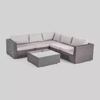 Santa Rosa 6pc Wicker Seating Sectional Set with Cushions - Christopher Knight Home