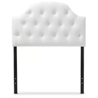 Morris Modern And Contemporary Faux Leather Upholstered Button - Tufted Scalloped Headboard - Baxton Studio