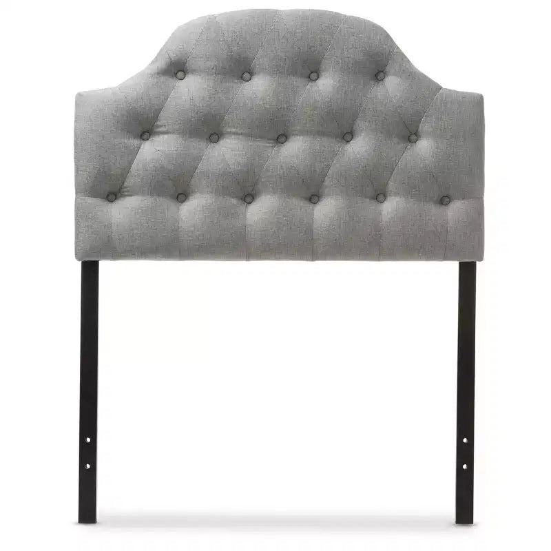 Morris Modern And Contemporary Faux Leather Upholstered Button - Tufted Scalloped Headboard - Baxton Studio