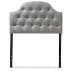 Morris Modern And Contemporary Faux Leather Upholstered Button - Tufted Scalloped Headboard - Baxton Studio
