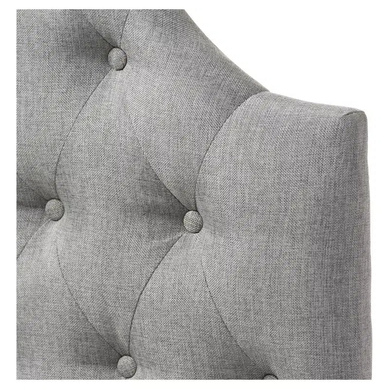 Morris Modern And Contemporary Faux Leather Upholstered Button - Tufted Scalloped Headboard - Baxton Studio