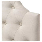 Morris Modern And Contemporary Faux Leather Upholstered Button - Tufted Scalloped Headboard - Baxton Studio