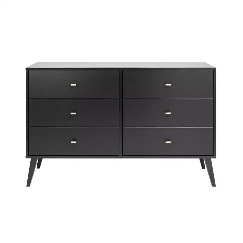 Mid Century Modern 6 Drawer Dresser - Prepac