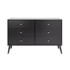 Mid Century Modern 6 Drawer Dresser - Prepac
