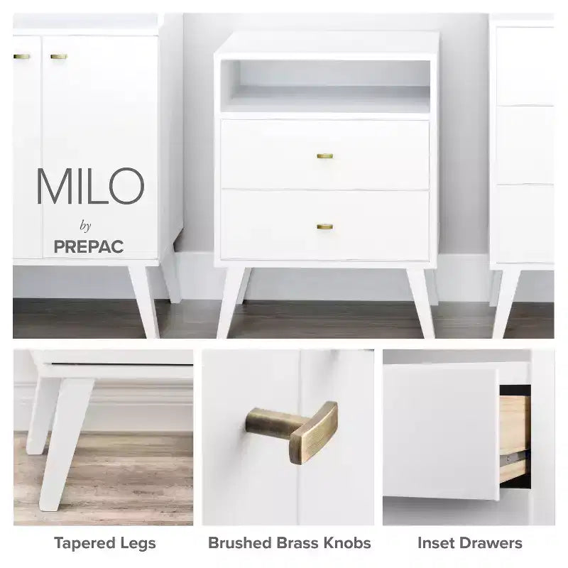 Mid Century Modern 6 Drawer Dresser - Prepac