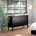 Mid Century Modern 6 Drawer Dresser - Prepac