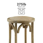Rae Ratten Seat Backless Counter Height Barstool - Linon