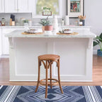 Rae Ratten Seat Backless Counter Height Barstool - Linon