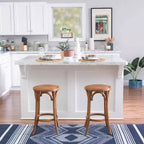 Rae Ratten Seat Backless Counter Height Barstool - Linon