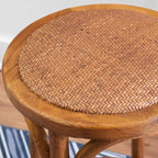 Rae Ratten Seat Backless Counter Height Barstool - Linon