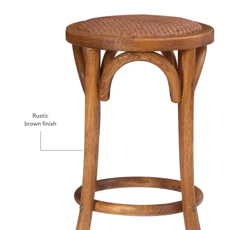 Rae Ratten Seat Backless Counter Height Barstool - Linon