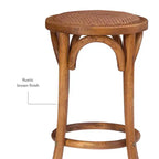 Rae Ratten Seat Backless Counter Height Barstool - Linon