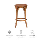 Rae Ratten Seat Backless Counter Height Barstool - Linon