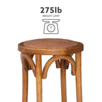 Rae Ratten Seat Backless Counter Height Barstool - Linon