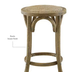 Rae Ratten Seat Backless Counter Height Barstool - Linon