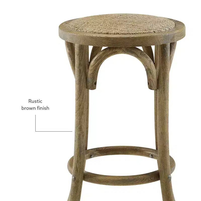 Rae Ratten Seat Backless Counter Height Barstool - Linon