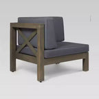 Canapé modulaire Brava 3 pièces en acacia - Christopher Knight Home