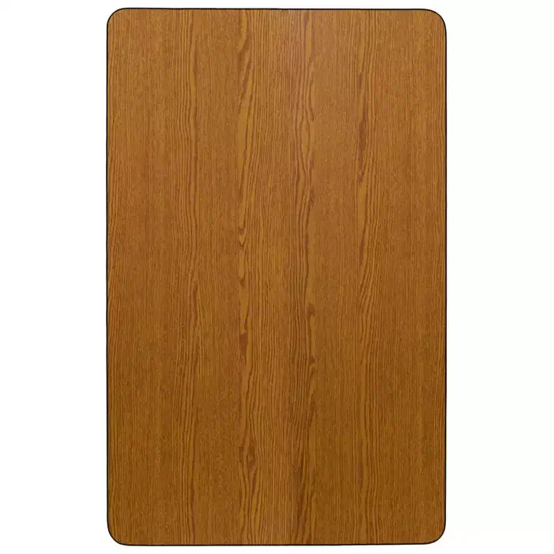 Flash Furniture Table d'activités rectangulaire mobile 30" l. x 48" L. en stratifié thermique - Pieds réglables en hauteur standard
