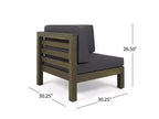 Oana 2pc Acacia Wood Modular Loveseat - Christopher Knight Home