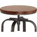 Elm Lane Radin Hammered Bronze Swivel Bar Stool Brown 29 High Industrial Adjustable Brown Seat with Footrest for Kitchen Counter Height Island Home