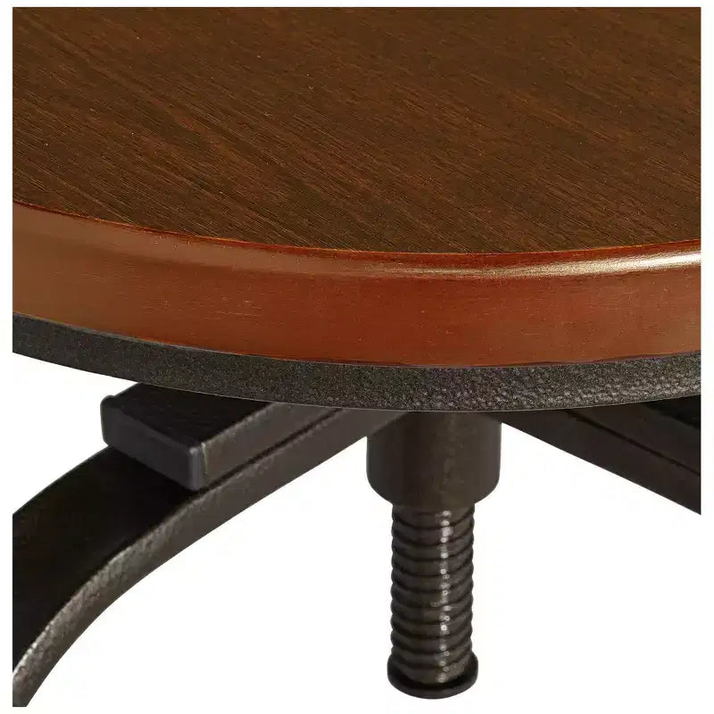 Elm Lane Radin Hammered Bronze Swivel Bar Stool Brown 29 High Industrial Adjustable Brown Seat with Footrest for Kitchen Counter Height Island Home